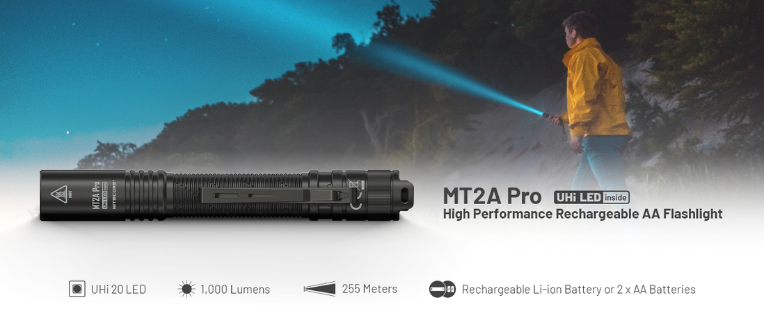 Žibintuvėlis Nitecore MT2A, 345 lm aprašymas - Prekės nuotrauka