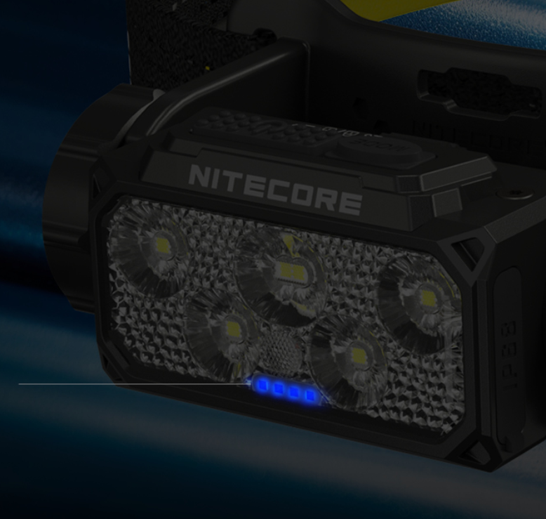 Nitecore HC60 UHE Prožektorius ant galvos, 1600 lm, 157 m, 4000 mAh, USB-C, IP68 aprašymas - Prekės nuotrauka