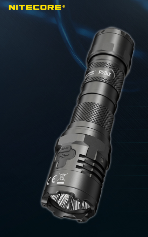 Nitecore P20iX Taktinis žibintuvėlis, 4000 lm, iki 221 m, 5000 mAh, USB-C, IP68 aprašymas - Prekės nuotrauka