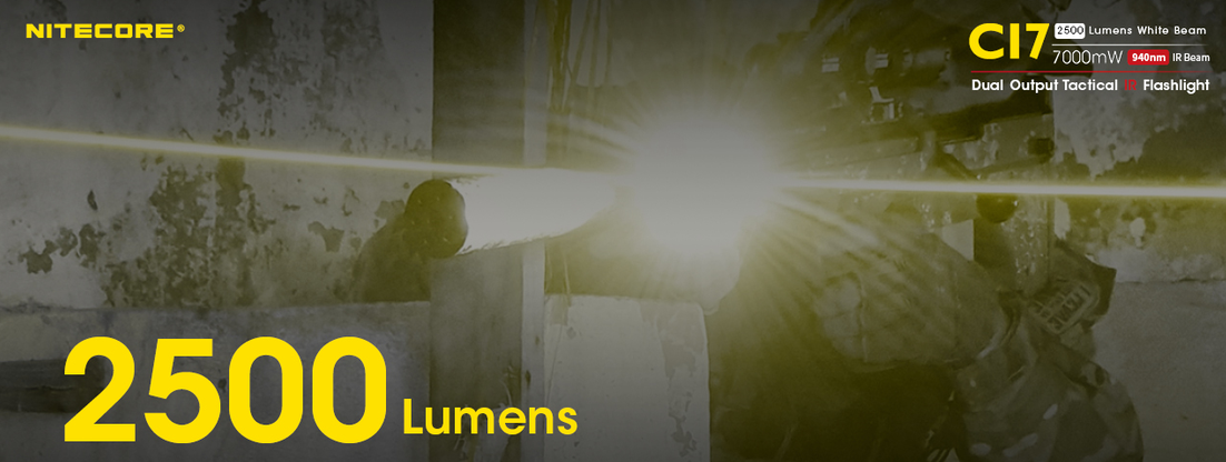 Žibintuvėlis Nitecore CI7 2500 lm aprašymas - Prekės nuotrauka