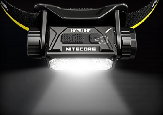 Nitecore HC75 UHE Prožektorius ant galvos, 3000 lm, 192 m, 5500 mAh, USB-C, IP68 aprašymas - Prekės nuotrauka