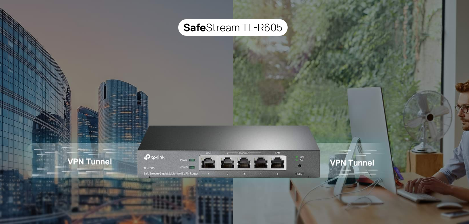 Šakotuvas TP-Link SafeStream Multi-WAN VPN TL-ER605 aprašymas - Prekės nuotrauka