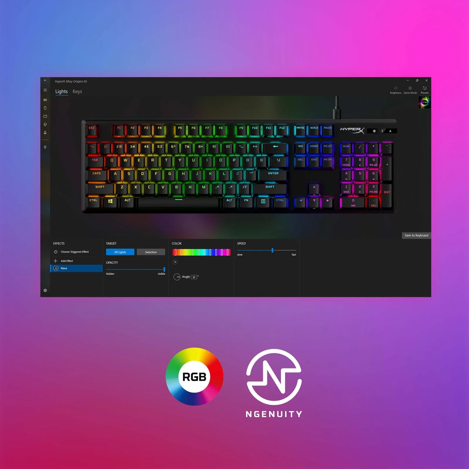 Mechaninė žaidimų klaviatūra HyperX Alloy Origins PBT, HX Red perjungikliai, DE išdėstymas aprašymas - Prekės nuotrauka