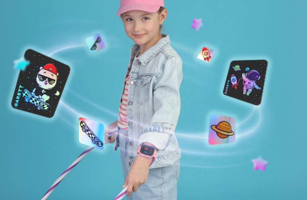 Išmanusis laikrodis vaikams su lietuvišku meniu Garett Kids Twin 2 4G, juodos spalvos aprašymas - Prekės nuotrauka