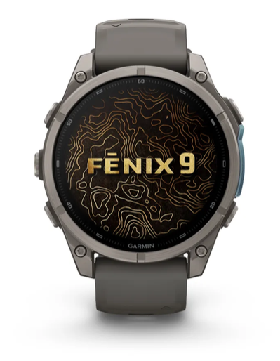 Išmanusis laikrodis Garmin fēnix® 9 – 47mm, Tamsiai pilkas, DLC titanas, su juodu silikoniniu dirželiu | 010-04762-11 aprašymas - Prekės nuotrauka