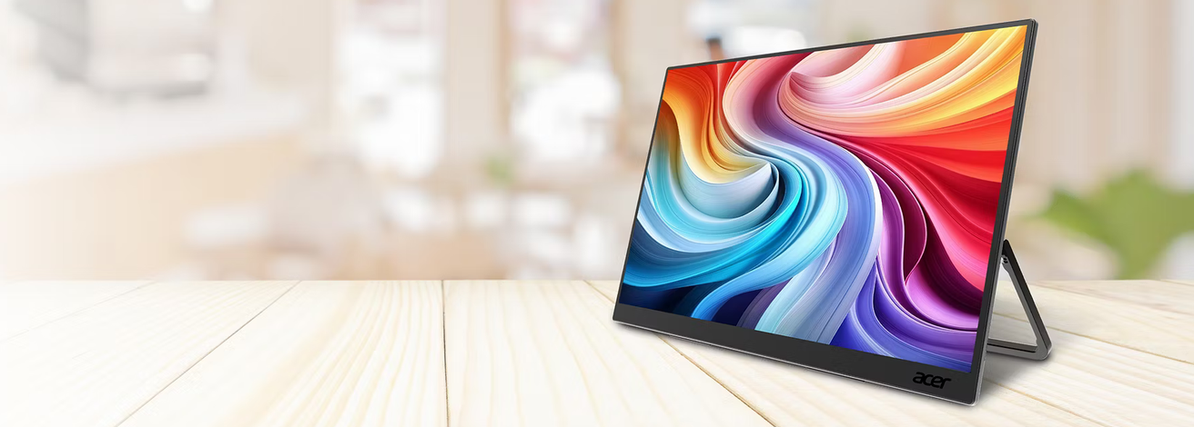 Nešiojamas monitorius Acer PM191QE | Juodas | 100 Hz | „Full HD“ | IPS | 18,5 colio | 7 ms | HDR10 | USB-C aprašymas - Prekės nuotrauka