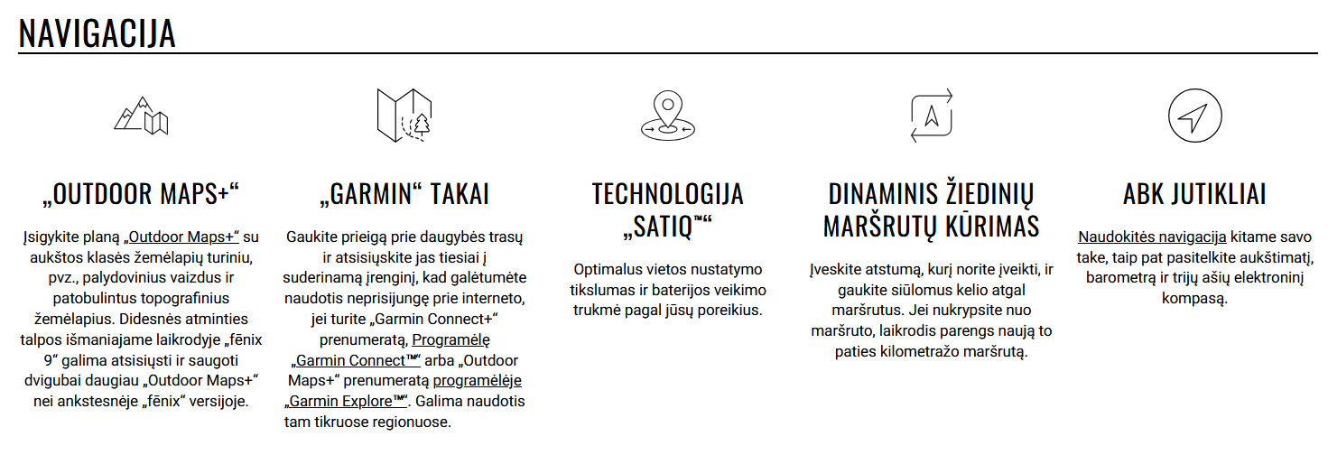 Išmanusis laikrodis Garmin fēnix® 9 – 43mm, Titanas su akmenėlių pilkos spalvos silikoniniu dirželiu | 010-04761-11 aprašymas - Prekės nuotrauka