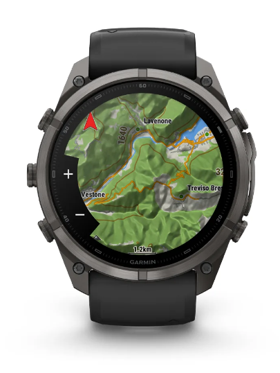Išmanusis laikrodis Garmin fēnix® 9 Pro – 51mm, Pilkos anglies spalvos DLC titanas su juodos / akmenėlių pilkos spalvos silikoniniu dirželiu | 010-04337-16 aprašymas - Prekės nuotrauka
