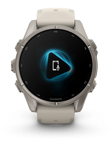 Išmanusis laikrodis Garmin fēnix® 9 – 43mm, Titanas su akmenėlių pilkos spalvos silikoniniu dirželiu | 010-04761-11 aprašymas - Prekės nuotrauka