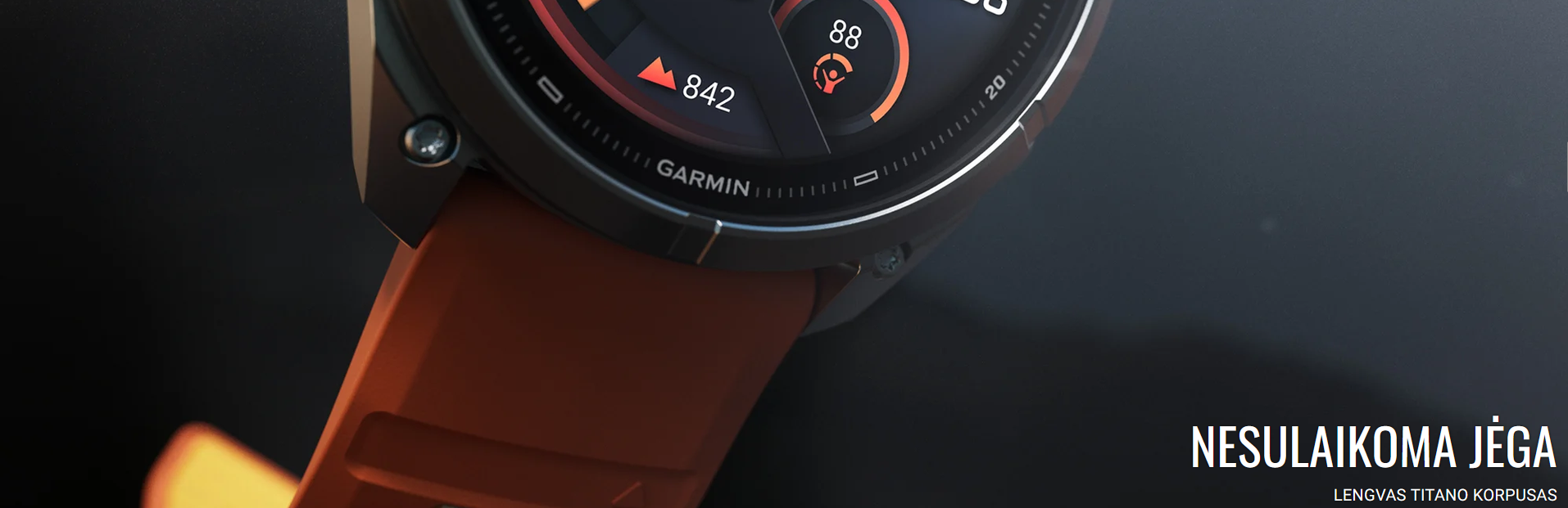 Išmanusis laikrodis Garmin fenix 9 Pro – inReach, 47 mm, Titanium su Graphite/juodu silikoniniu dirželiu aprašymas - Prekės nuotrauka