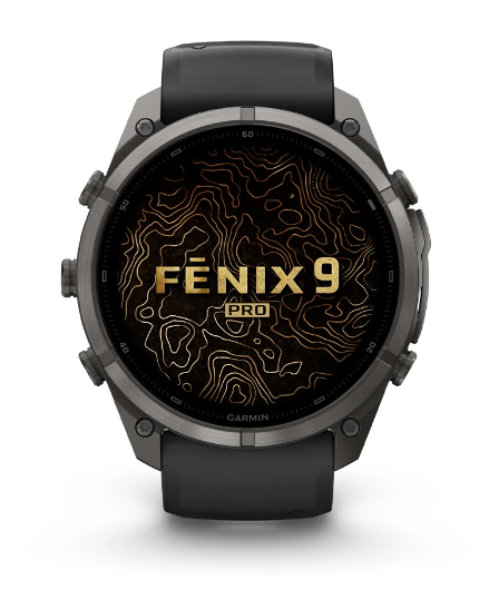 Išmanusis laikrodis Garmin fēnix® 9 Pro – 51mm, Pilkos anglies spalvos DLC titanas su juodos / akmenėlių pilkos spalvos silikoniniu dirželiu | 010-04337-16 aprašymas - Prekės nuotrauka