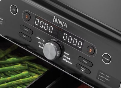 Karšto oro gruzdintuvė Ninja Dual Zone XL DZ950EU, pilka sp., 2470 W, 9.5 l + išmanus termometras aprašymas - Prekės nuotrauka