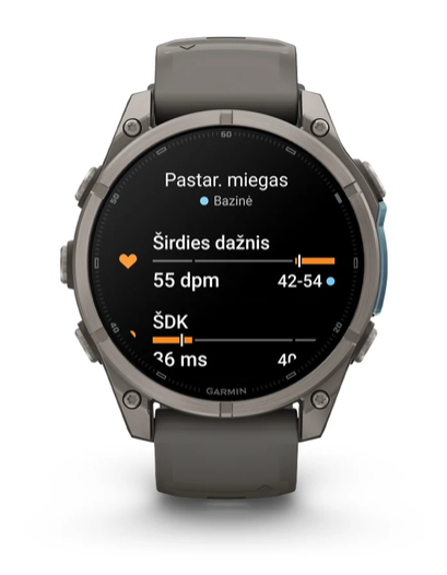 Išmanusis laikrodis Garmin fēnix® 9 – 47mm, Tamsiai pilkas, DLC titanas, su juodu silikoniniu dirželiu | 010-04762-11 aprašymas - Prekės nuotrauka