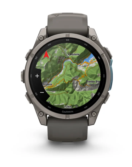 Išmanusis laikrodis Garmin fēnix® 9 – 47mm, Tamsiai pilkas, DLC titanas, su juodu silikoniniu dirželiu | 010-04762-11 aprašymas - Prekės nuotrauka