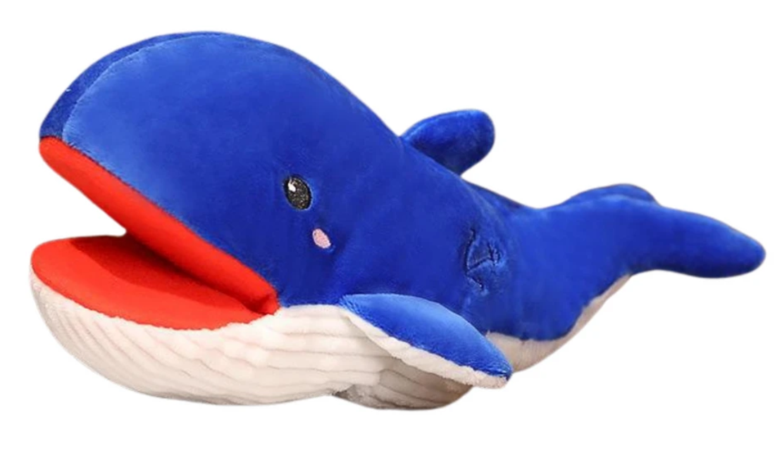 Lean Toys Pliušinis žaislas - banginis, 30 cm aprašymas - Prekės nuotrauka