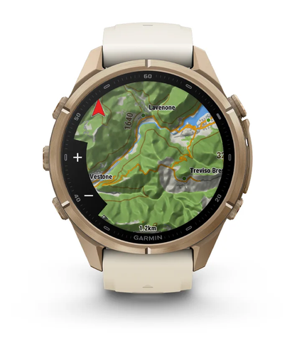 Išmanusis laikrodis Garmin fēnix® 9 Pro – 43mm, Titanas su rūko pilkos / tamsios smiltainio spalvos silikoniniu dirželiu | 010-04335-86 aprašymas - Prekės nuotrauka