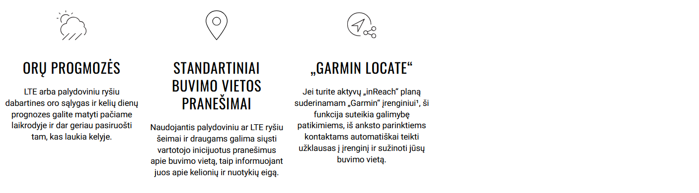 Išmanusis laikrodis Garmin fenix 9 Pro – inReach, 47 mm, Titanium su Graphite/juodu silikoniniu dirželiu aprašymas - Prekės nuotrauka