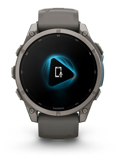 Išmanusis laikrodis Garmin fēnix® 9 – 47mm, Titanas su akmenėlių pilkos spalvos silikoniniu dirželiu | 010-04762-01 aprašymas - Prekės nuotrauka
