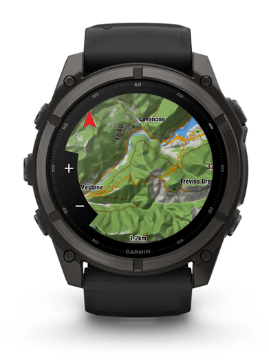 Išmanusis laikrodis Garmin fēnix® 9 – 51mm, Titanas su akmenėlių pilkos spalvos silikoniniu dirželiu | 010-04763-01 aprašymas - Prekės nuotrauka
