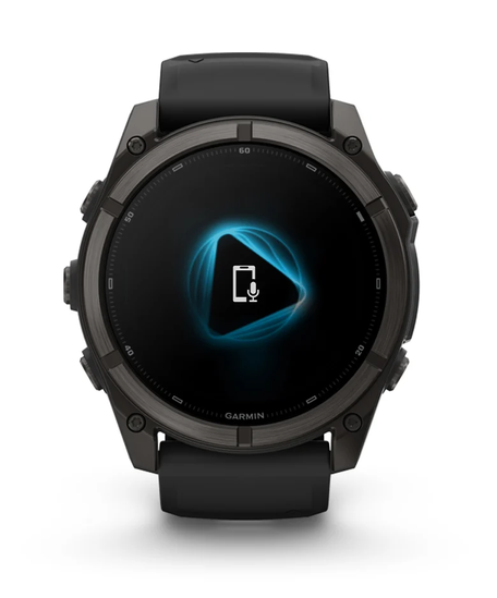 Išmanusis laikrodis Garmin fēnix® 9 – 51mm, Titanas su akmenėlių pilkos spalvos silikoniniu dirželiu | 010-04763-01 aprašymas - Prekės nuotrauka