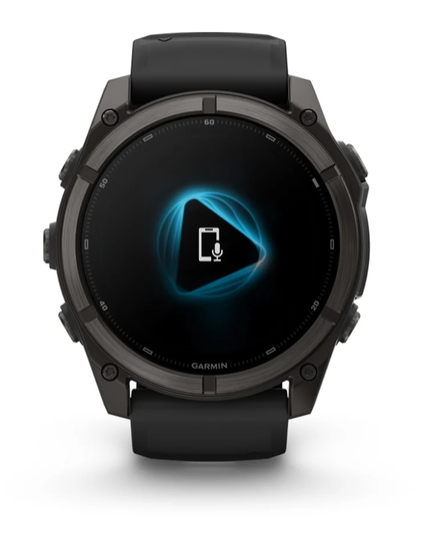 Išmanusis laikrodis Garmin fēnix® 9 – 51mm, Tamsiai pilkas, DLC titanas, su juodu silikoniniu dirželiu | 010-04763-11 aprašymas - Prekės nuotrauka