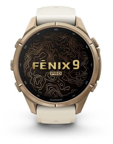 Išmanusis laikrodis Garmin fēnix® 9 Pro – 43mm, Titanas su rūko pilkos / tamsios smiltainio spalvos silikoniniu dirželiu | 010-04335-86 aprašymas - Prekės nuotrauka