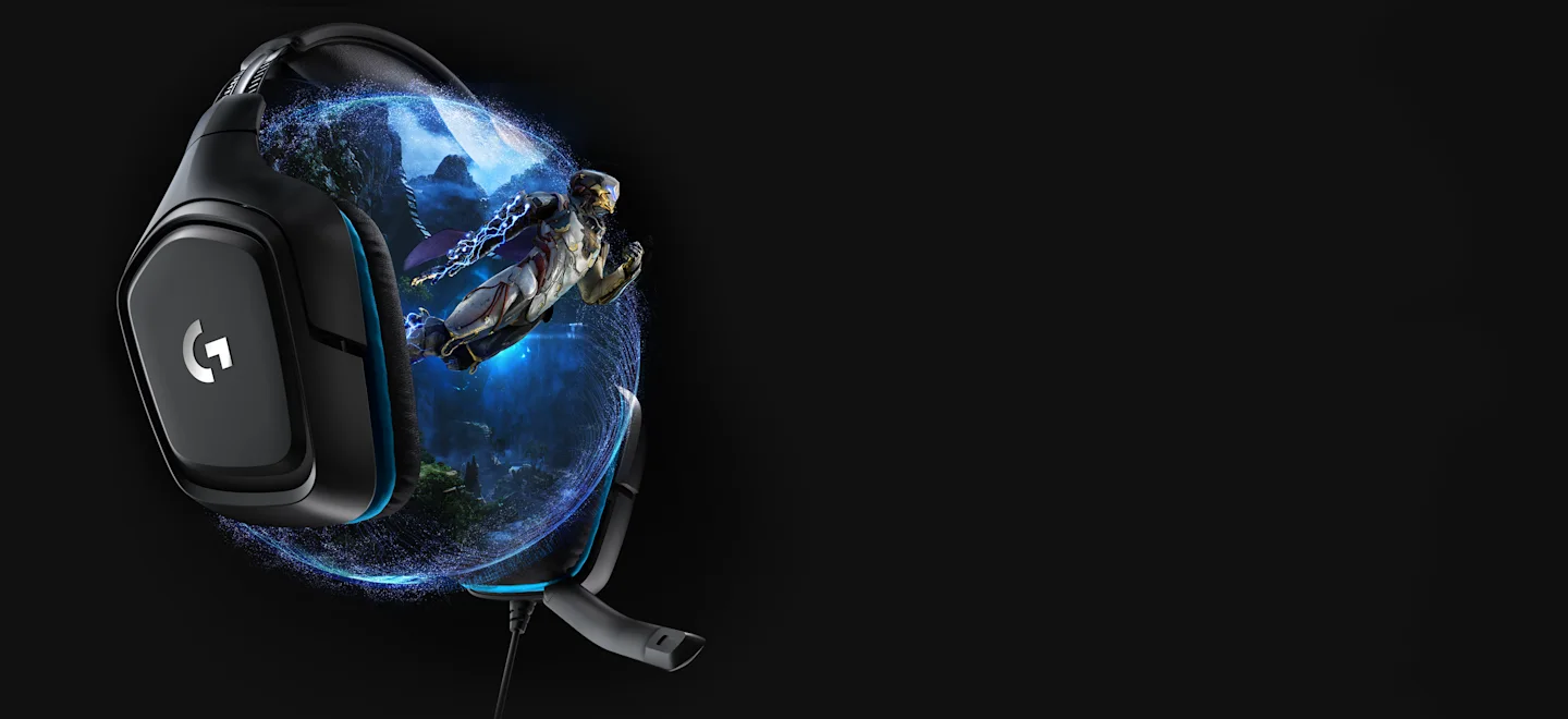 Logitech G432 7.1 Surround Sound ausinės su laidu žaidimams, Juodos aprašymas - Prekės nuotrauka