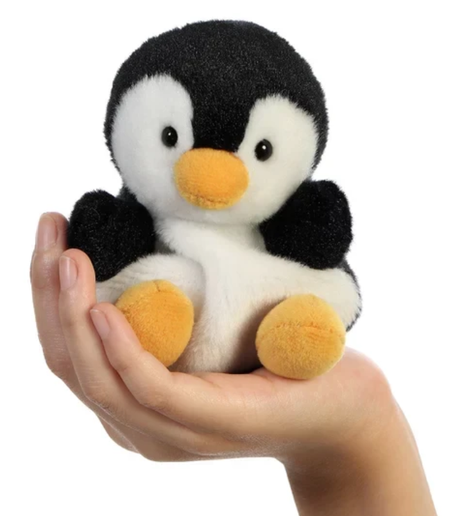 AURORA PALM PALS Pliušinis pingvinas, 13 cm aprašymas - Prekės nuotrauka