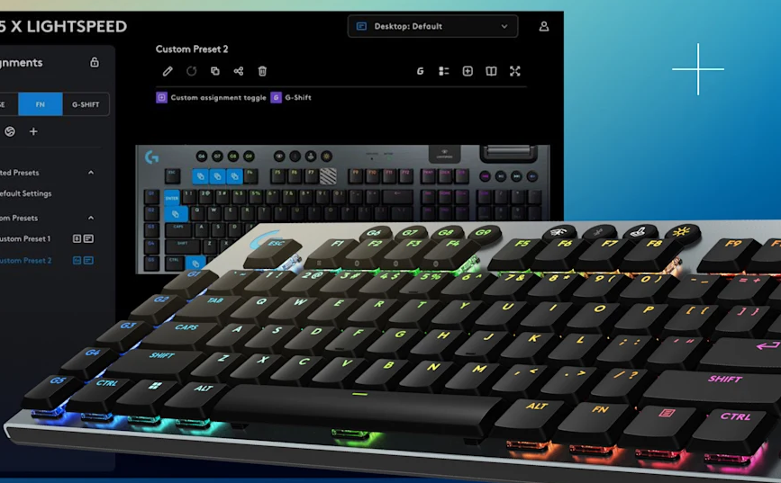 Belaidė mechaninė klaviatūra Logitech G915 X Lightspeed | US, TACTILE SWITCHES | Balta aprašymas - Prekės nuotrauka