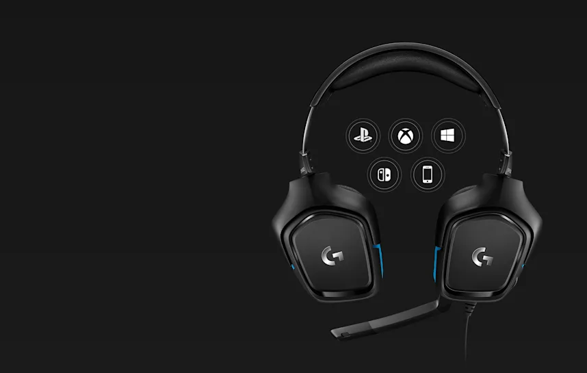 Logitech G432 7.1 Surround Sound ausinės su laidu žaidimams, Juodos aprašymas - Prekės nuotrauka