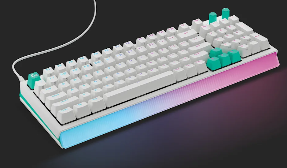 Mechaninė žaidimų klaviatūra Logitech G512 X 98, Tactile, US International, Balta aprašymas - Prekės nuotrauka