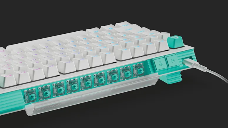Mechaninė žaidimų klaviatūra Logitech G512 X 98, Tactile, US International, Balta aprašymas - Prekės nuotrauka