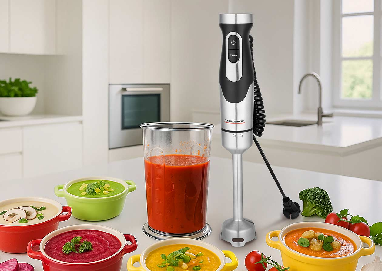 Rankinis maišytuvas Gastroback 40968 PowerMix FlexCord 1500W aprašymas - Prekės nuotrauka