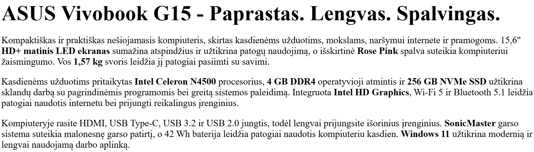 Nešiojamas kompiuteris ASUS E510KA - 15.6