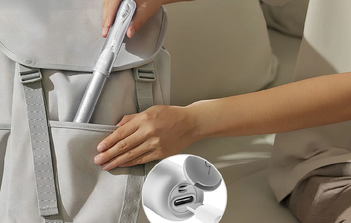 Elektrinis dantų šepetėlis Oclean Ease Pro, violetinės spalvos aprašymas - Prekės nuotrauka