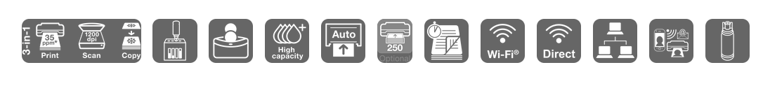Daugiafunkcis spausdintuvas Epson EcoTank L6370 | A4 | spalvotas | Wi-Fi | Ethernet | automatinis dvipusis spausdinimas (C11CL43403) aprašymas - Prekės nuotrauka