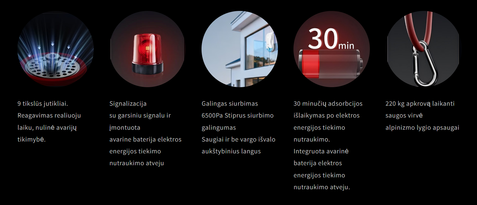 Langų valymo robotas Hutt 10, Baltas aprašymas - Prekės nuotrauka
