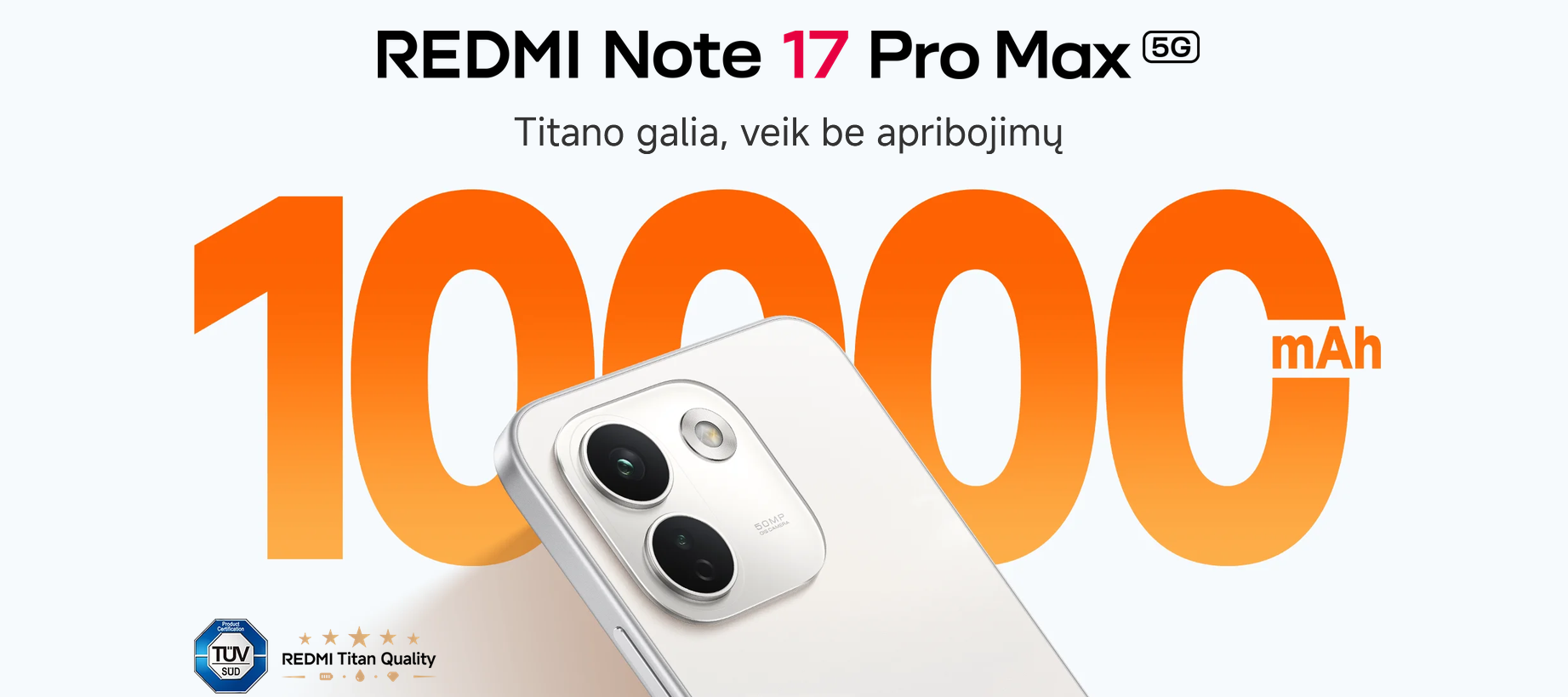 XIAOMI REDMI Note 17 Pro Max 5G 8/256GB Black aprašymas - Prekės nuotrauka
