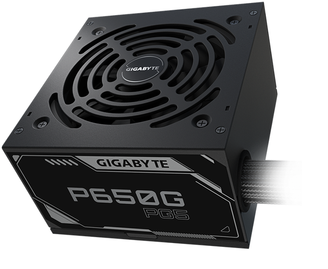 Gigabyte P650G PG5 650W maitinimo blokas, 80+ Gold, ATX 3.1, PCIe 5.1 (GP-P650G PG5) aprašymas - Prekės nuotrauka
