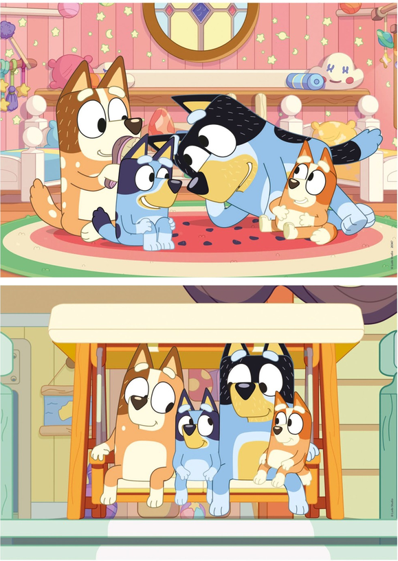 Educa dėlionė 2x16 vnt. - Bluey aprašymas - Prekės nuotrauka