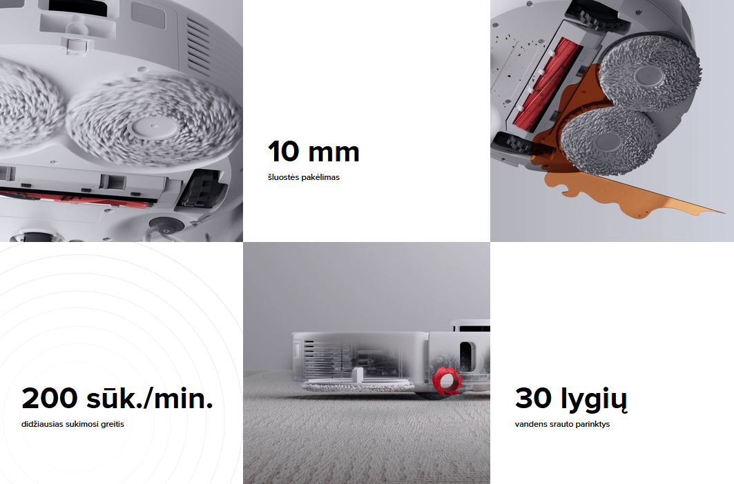 Dulkių siurblys - robotas Roborock QR 598, Juodas aprašymas - Prekės nuotrauka
