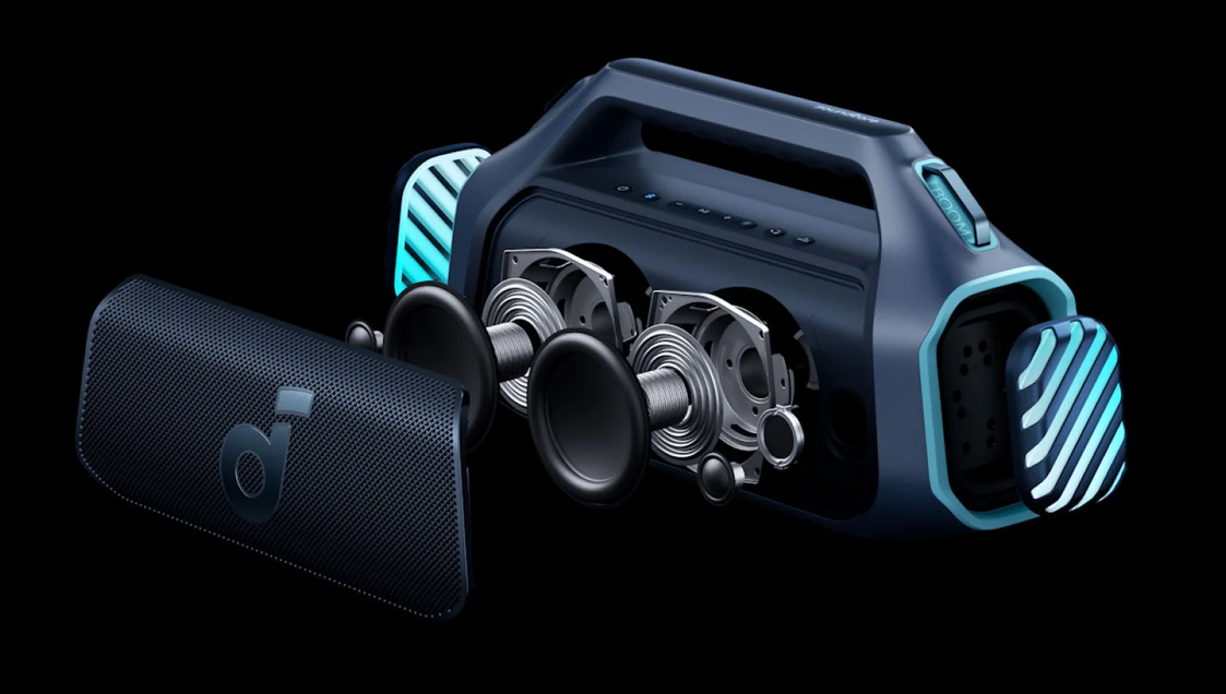 Nešiojama belaidė kolonėlė Soundcore Boom 2 Plus, 140 W, Bluetooth 6.0, IPX7, juodos spalvos aprašymas - Prekės nuotrauka