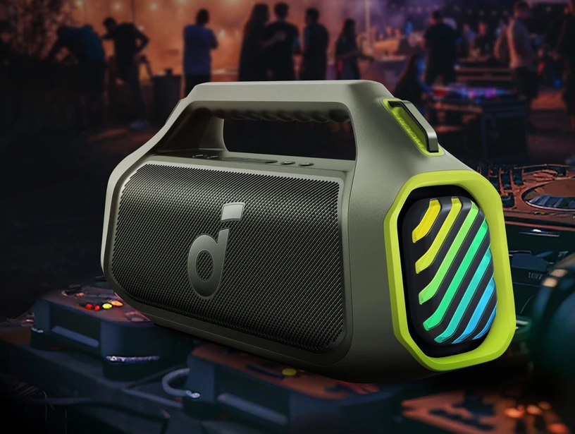 Nešiojama belaidė kolonėlė Soundcore Boom 2 Plus, 140 W, Bluetooth 6.0, IPX7, žalios spalvos aprašymas - Prekės nuotrauka