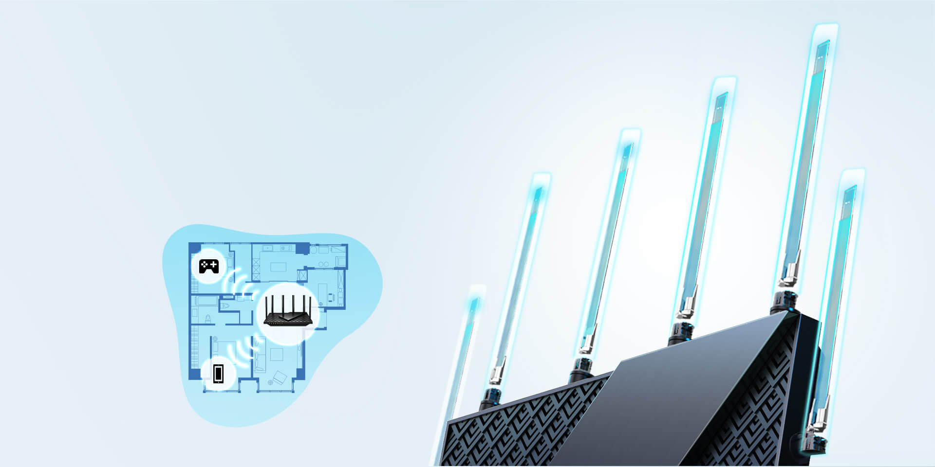Belaidis maršrutizatorius TP-Link Archer AXE75, Wi-Fi 6E (802.11axe), AXE5400 (trijų dažnių), Gigabit, EasyMesh, VPN aprašymas - Prekės nuotrauka