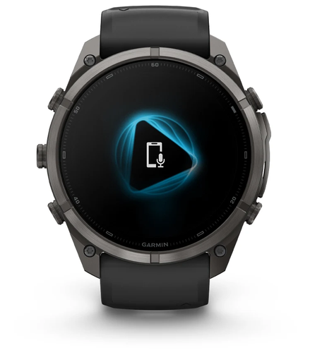 Išmanusis laikrodis Garmin fēnix® 9 Pro – 51 mm, Titanas su grafito spalvos / juodu silikoniniu dirželiu | 010-04337-26 aprašymas - Prekės nuotrauka