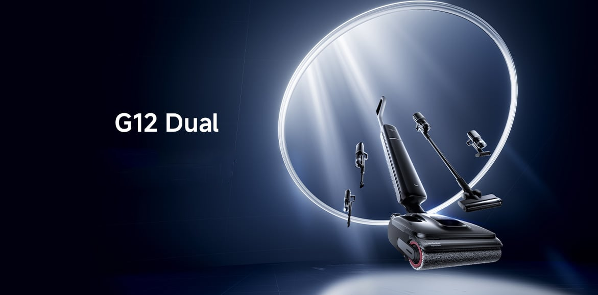 Plaunantis belaidis dulkių siurblys Dreame G12 Dual 5-in-1, 28.000 Pa, juodos spalvos aprašymas - Prekės nuotrauka