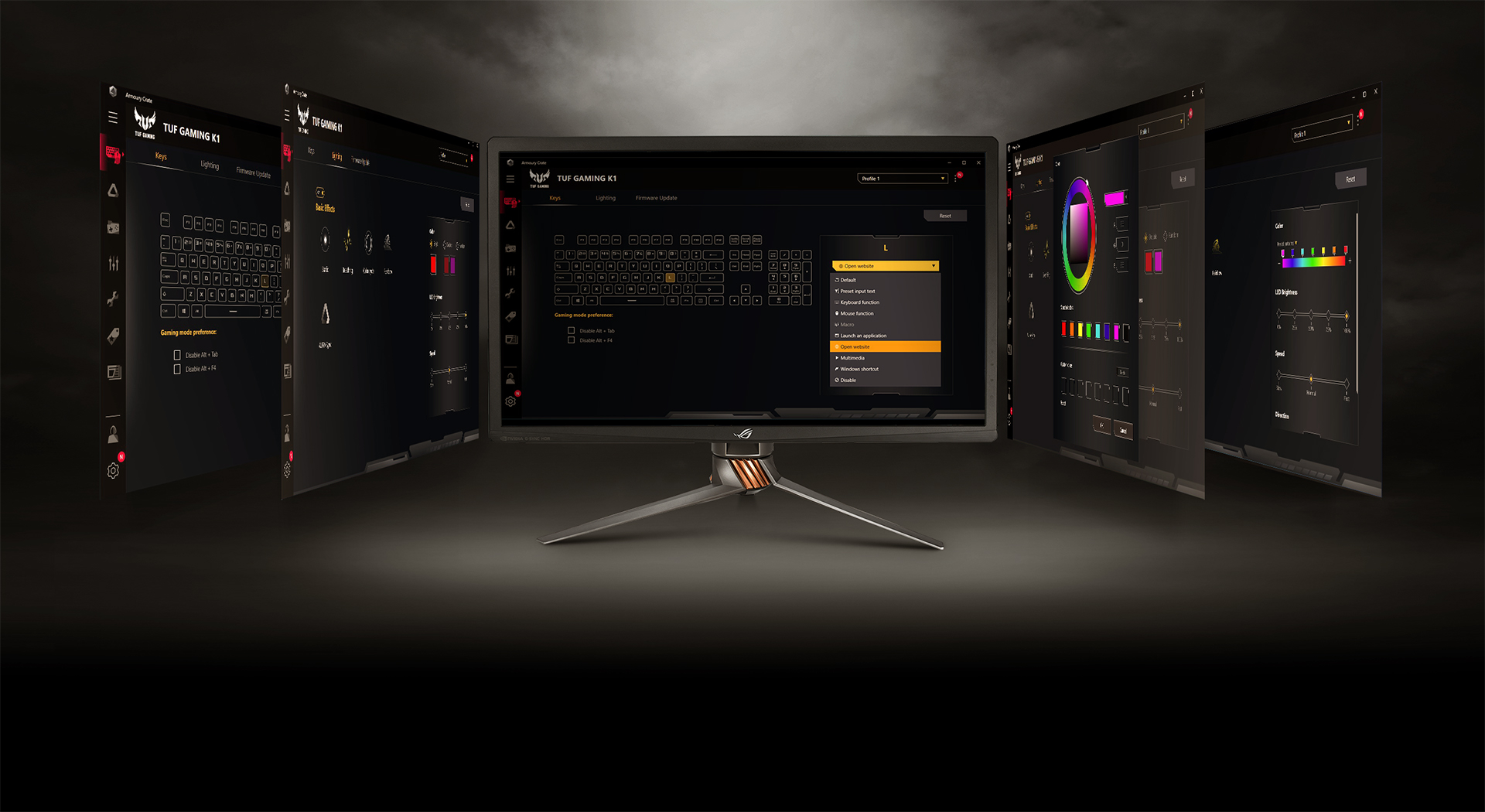 Žaidimų klaviatūra Asus TUF Gaming K1, Nordic (Šiaurės šalių) išdėstymas, RGB, Juoda aprašymas - Prekės nuotrauka