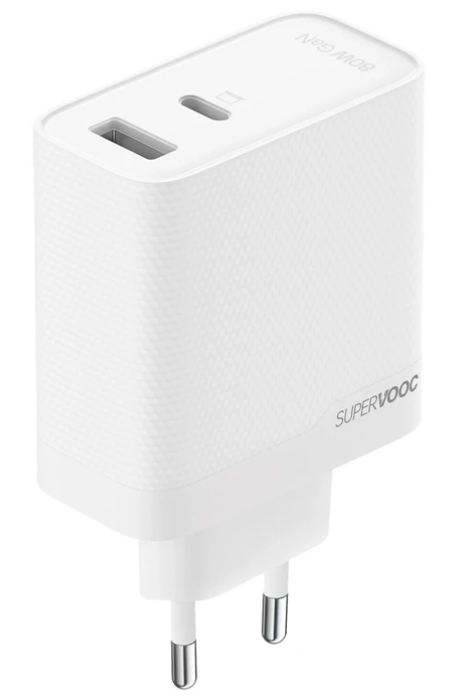 OPPO SUPERVOOC 80W dual-port adapter White aprašymas - Prekės nuotrauka