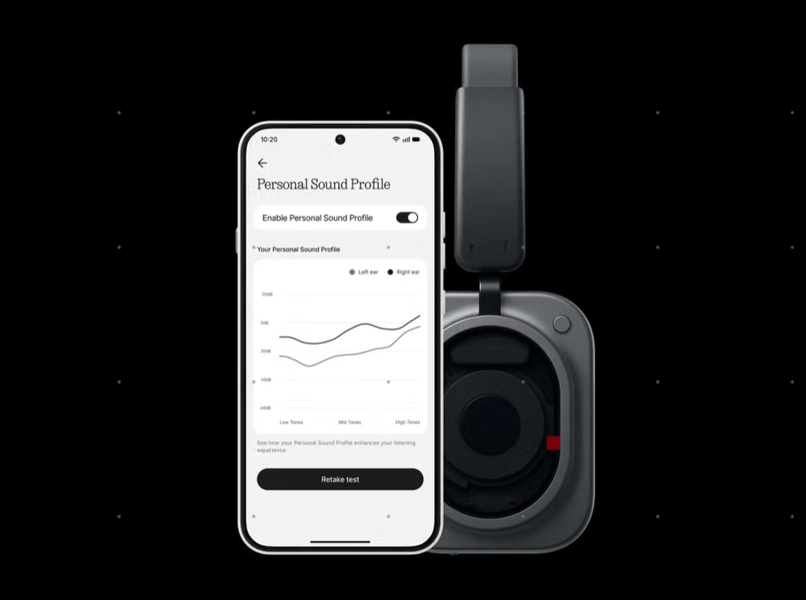 Ausinės Nothing Headphone (1) Pro, balta aprašymas - Prekės nuotrauka