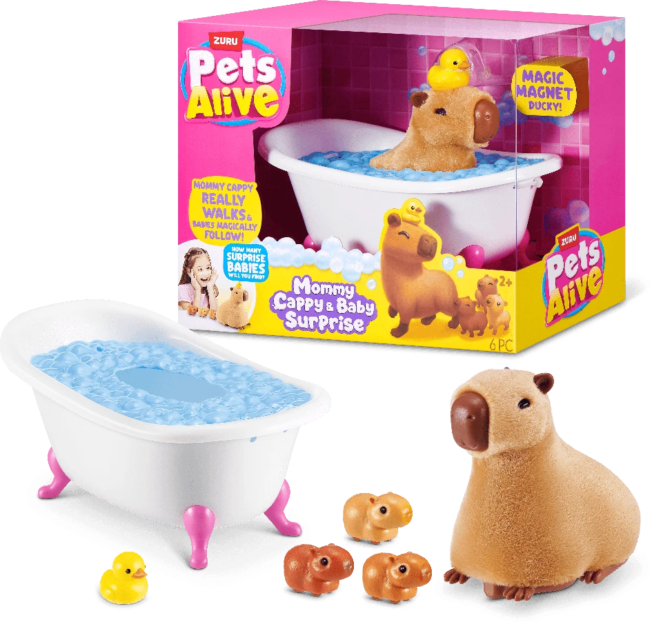 ZURU PETS ALIVE kapibarų mama su mažyliais aprašymas - Prekės nuotrauka